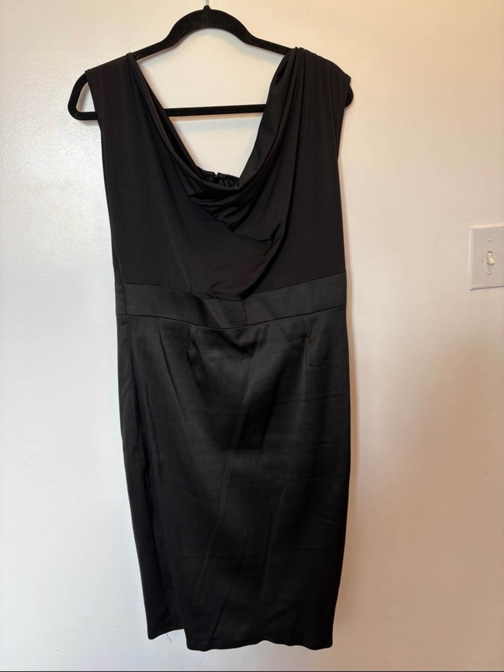 Black Sleeveless Cowl Neck Dress - Elegant Women's Dress